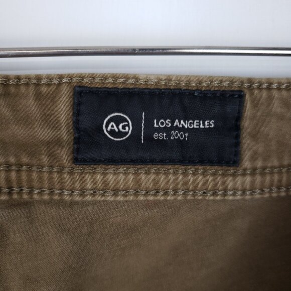 AG Adriano Goldschmied Tellis Modern Slim Casual Pants Dark Khaki Mens Size 30 - Picture 7 of 9